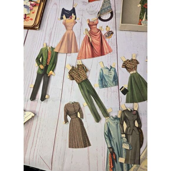 2 ORIGINAL Whitman Paper Doll Sets VTG -1950's BRIDAL PARTY & 1952 DORIS DAY - Picture 14 of 16